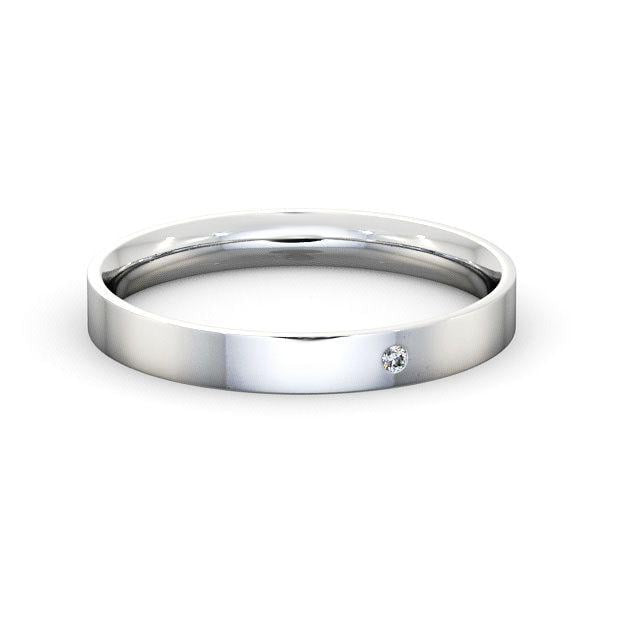 Ivy Round Single Lab Diamond Flat Court Wedding Ring